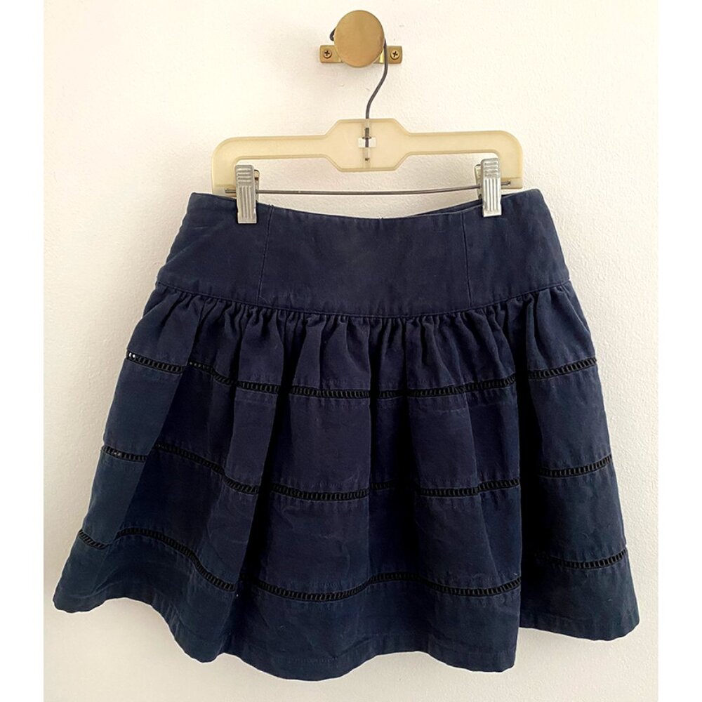 Opening Ceremony Navy Cotton Eyelet Mini Skirt – S